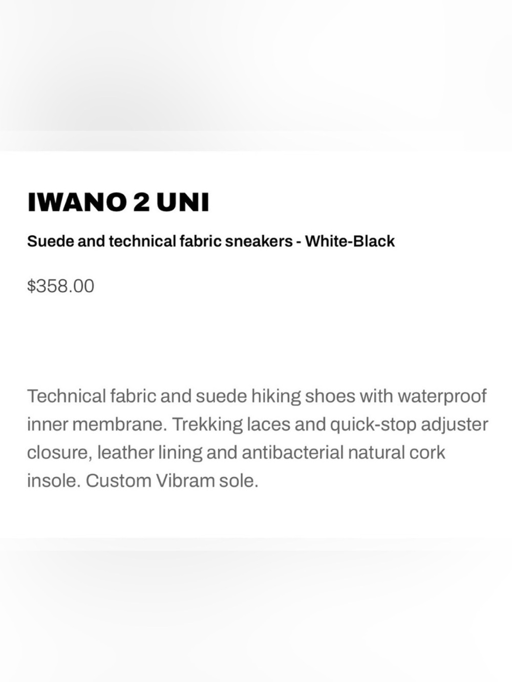 Flower Mountain IWANO 2 UNI Suede and technical fabric sneakers -White-Black - Picture 6 of 16